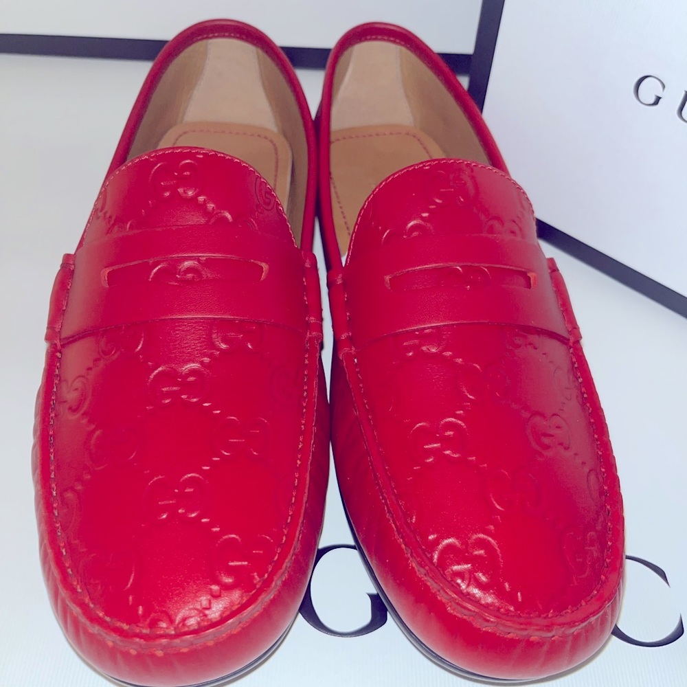 GUCCI Signature Driving Shoes Loafers